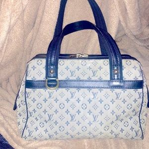 💠Louis Vuitton Blue Mini Monogram Josephine PM Bag in good used condition💠
